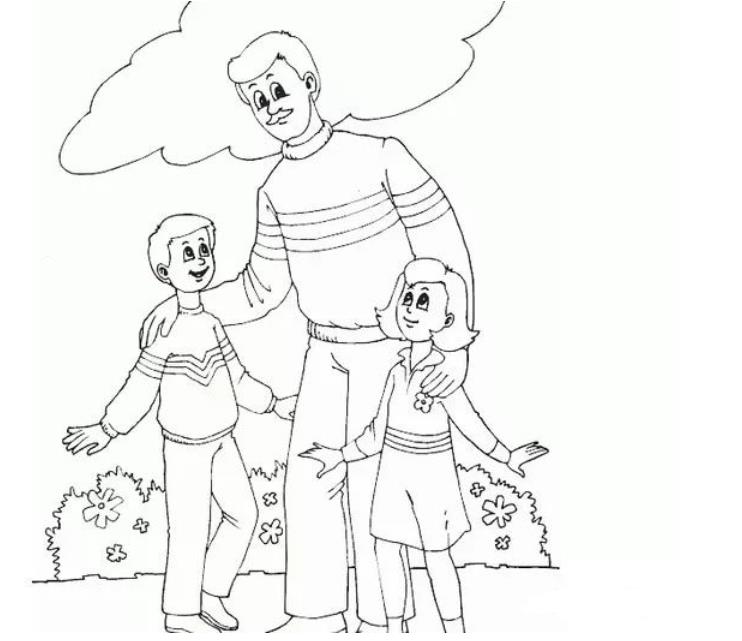 儿童送给爸爸的简笔画图片欣赏