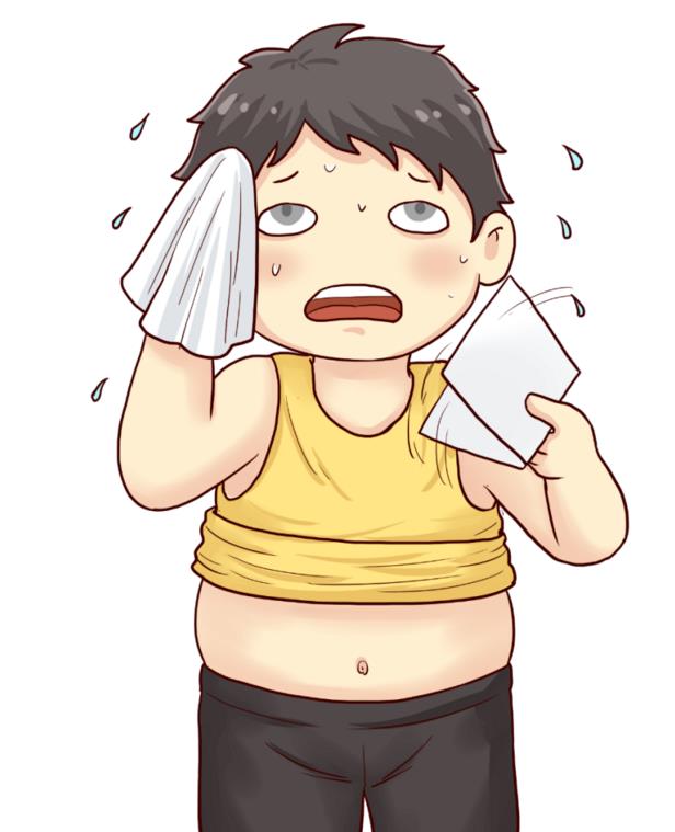 夏天流汗简笔画简单又漂亮