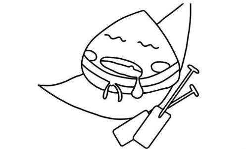 2023粽子剥开皮怎么画 粽子剥开的简笔画