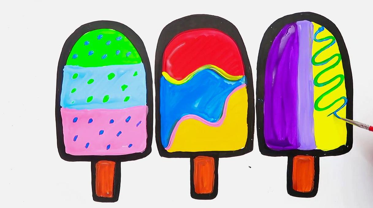 夏天冰棒的简笔画简单又漂亮