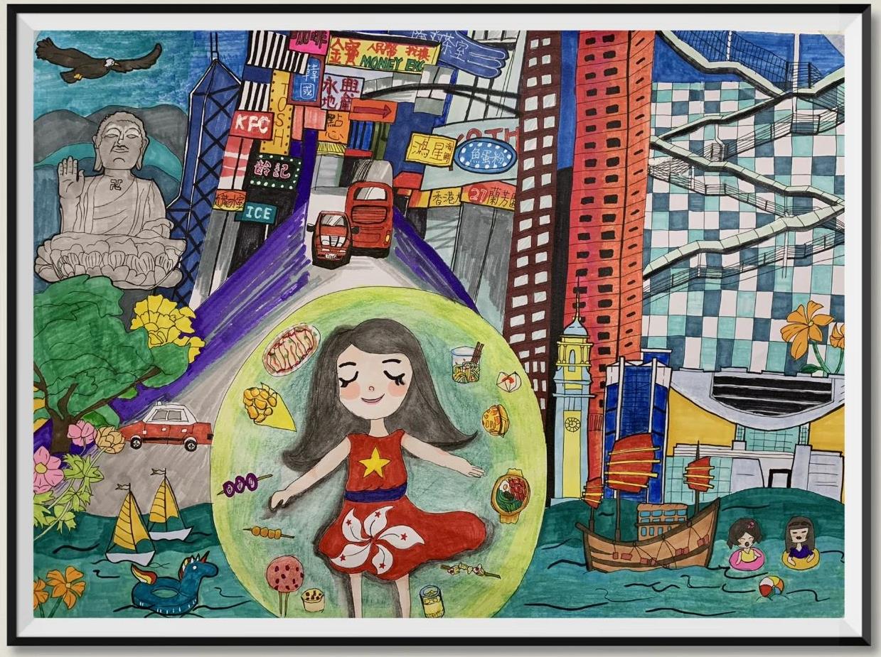 庆祝香港回归简笔画图片简单又漂亮