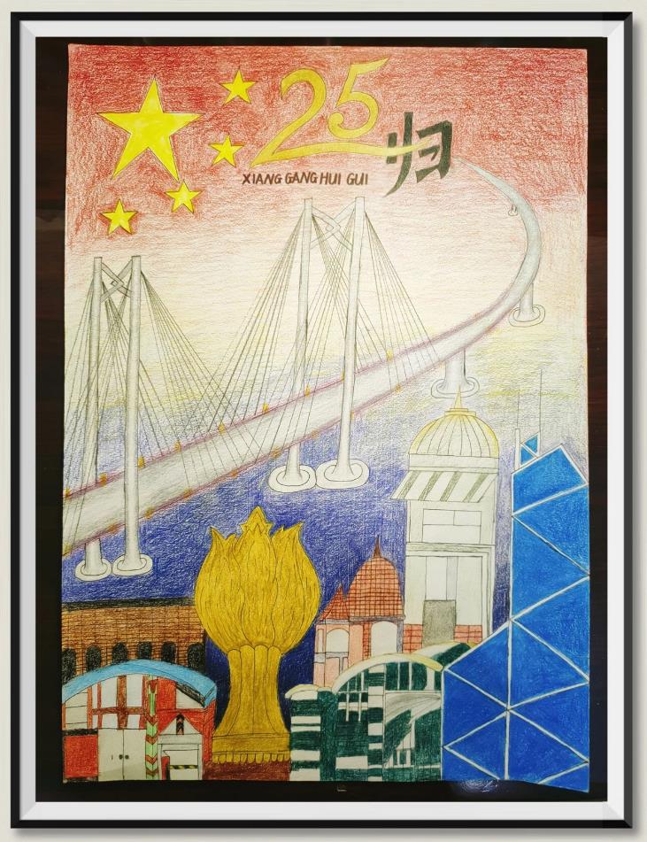 庆祝香港回归简笔画图片简单又漂亮