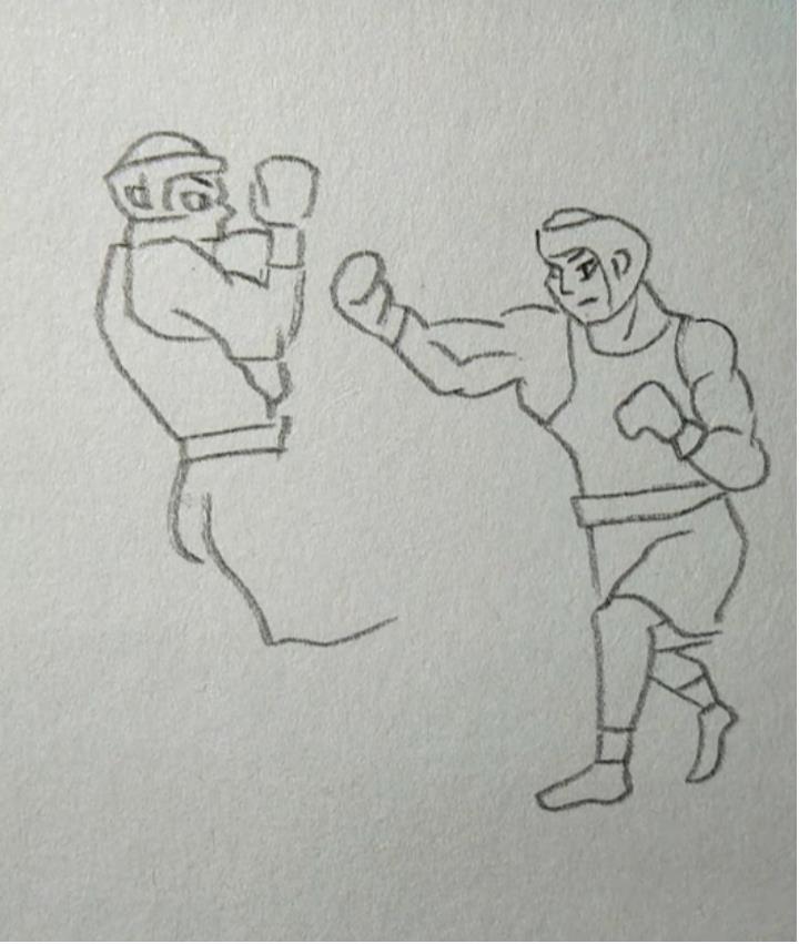 关于各种运动简笔画图片作品欣赏