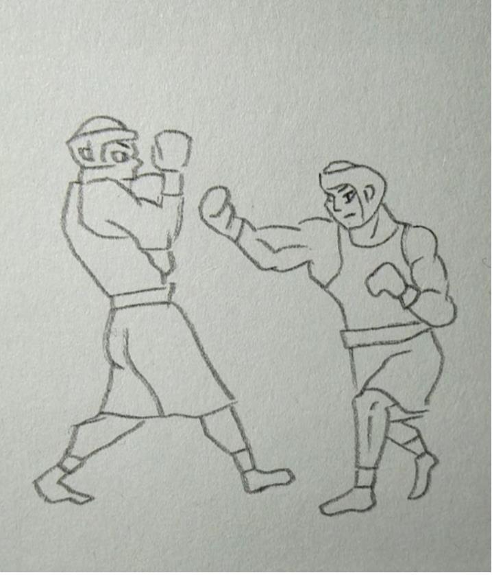 关于各种运动简笔画图片作品欣赏