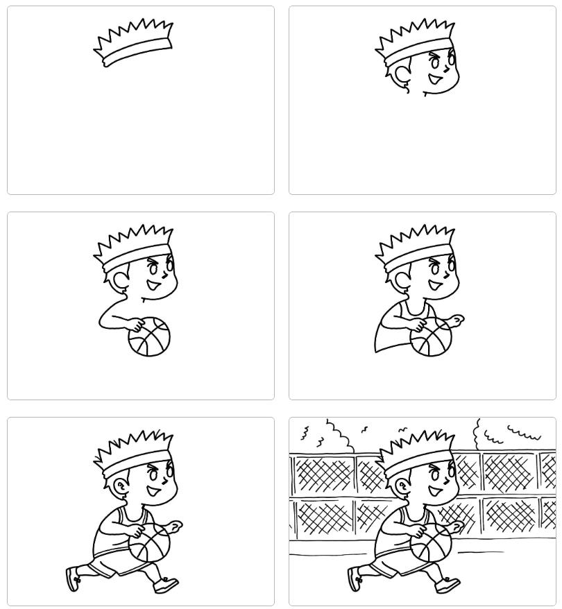 关于各种运动简笔画图片作品欣赏