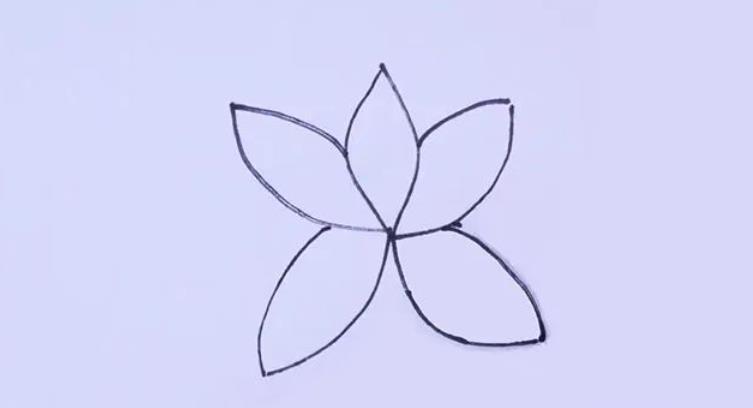 莲花简笔画简单又好看一步一步简单画