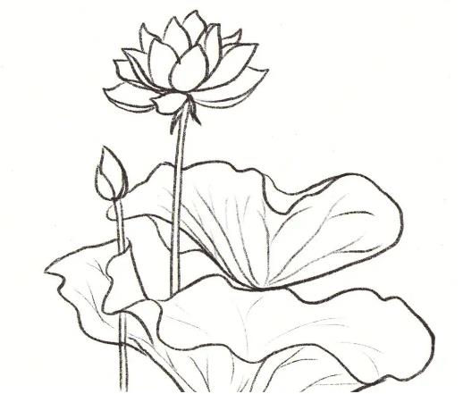 荷花盛开的样子怎么画 荷花盛开的简笔画图片