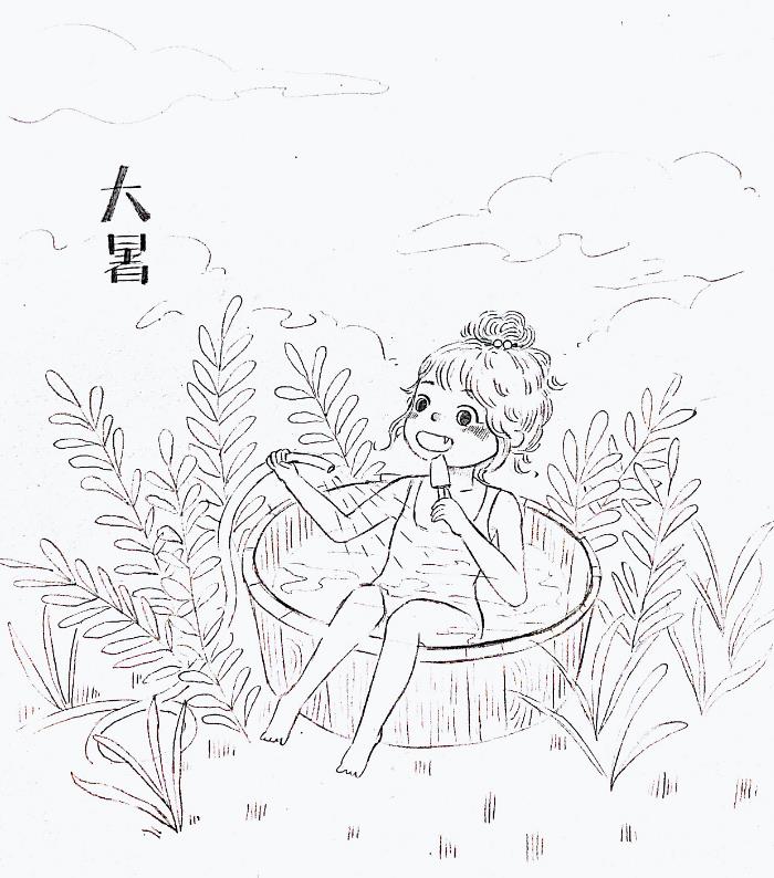 24节气中的大暑怎么画 大暑简笔画图片大全