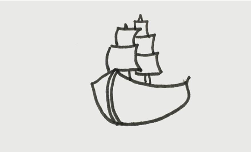 儿童创意美术：古代的船怎么画