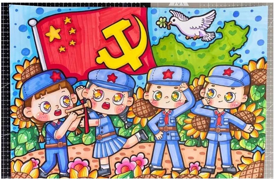 八一建军节主题绘画简笔画作品欣赏