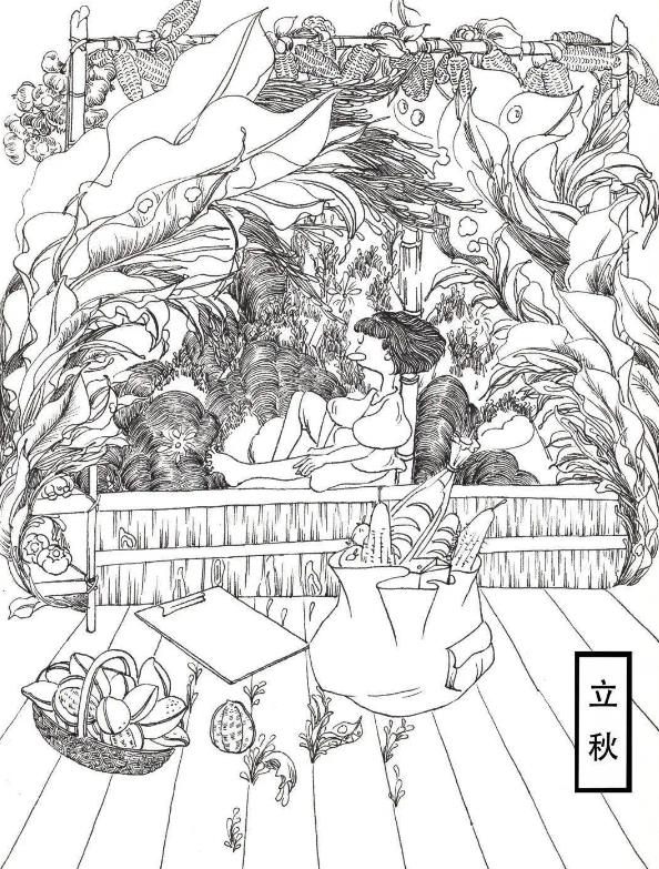 立秋海报简笔画怎么画 立秋简笔画图片大全