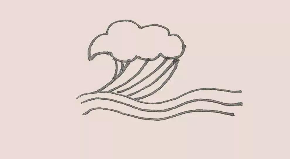 儿童简笔画系列:波浪怎么画简单又好看