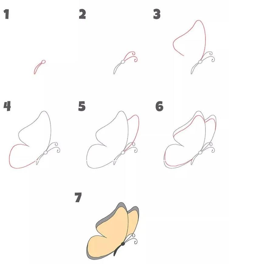 简笔画系列：简单的蝴蝶怎么画好看又漂亮