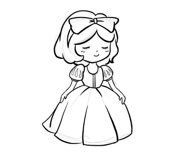 简单的公主怎么画 公主简笔画简单又漂亮