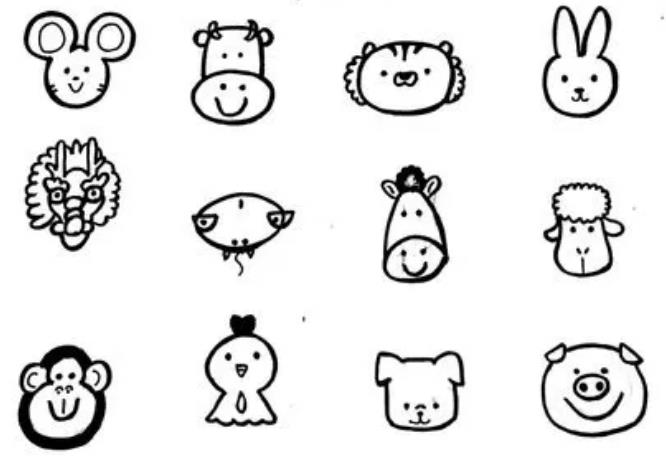 12生肖怎么画简单好看 12生肖简笔画可爱