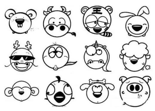 12生肖怎么画简单好看 12生肖简笔画可爱
