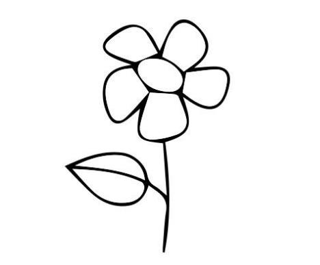 简易花朵画法简笔画图片欣赏