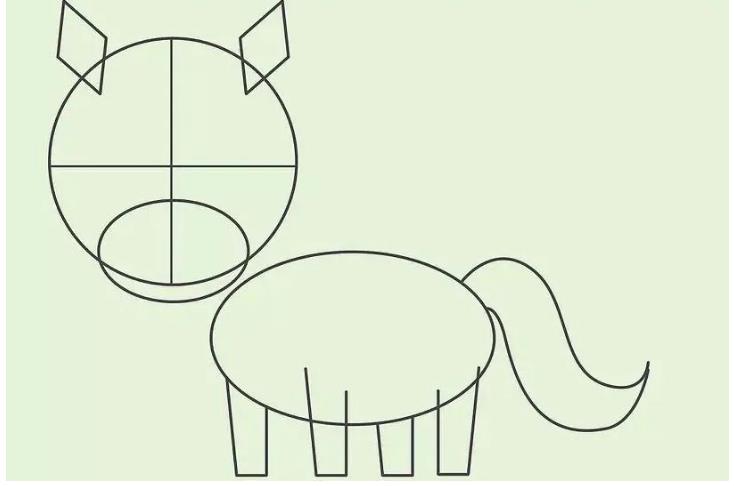 儿童简笔画:马的简单画法教程