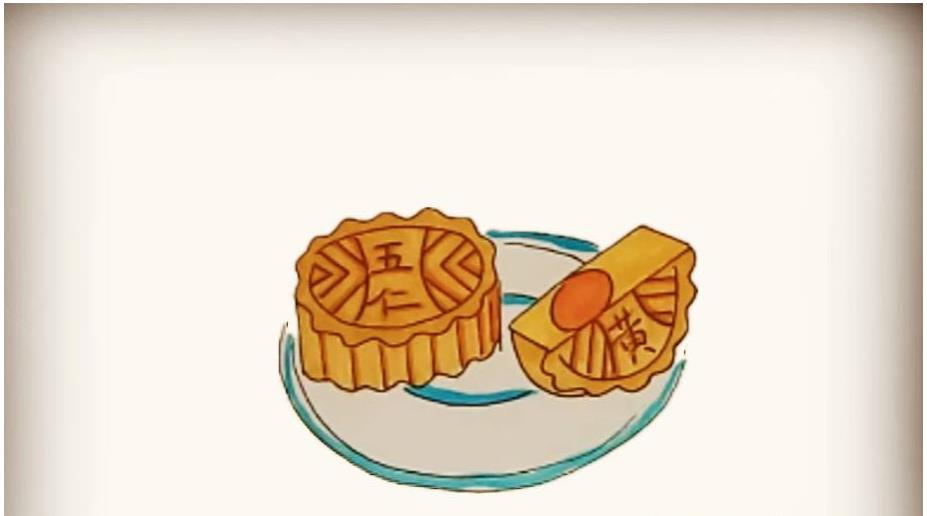 中秋月饼画怎么画好看又简单 月饼的画法简笔画作品