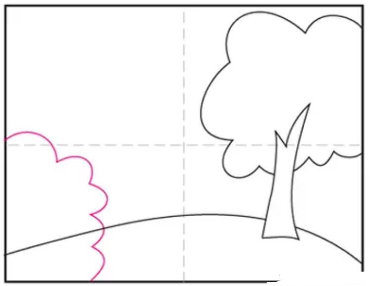 简单易学的秋天落叶场景简笔画