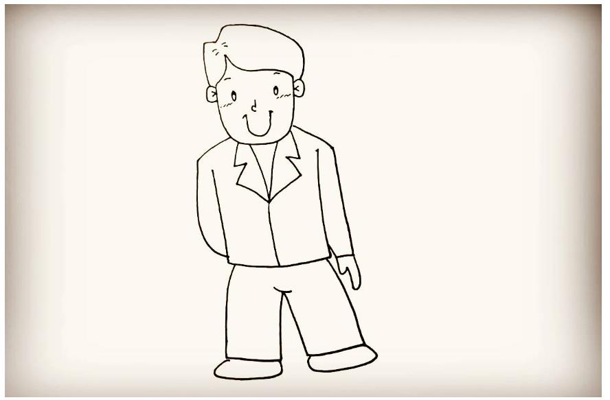 儿童创意美术：爸爸简笔画头像简单又帅气