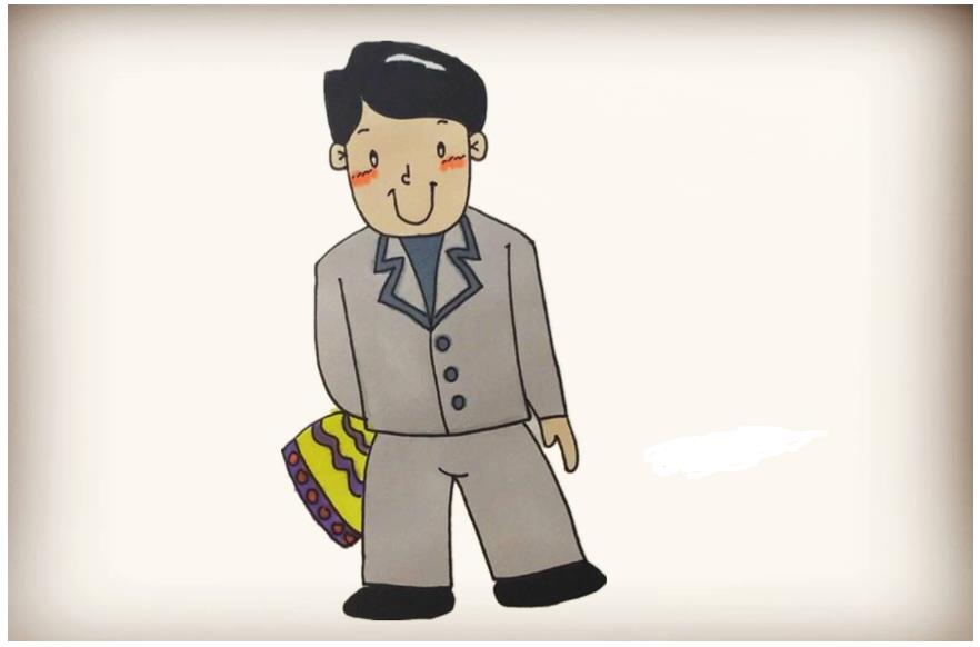 儿童创意美术：爸爸简笔画头像简单又帅气