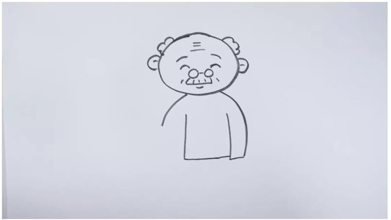 爷爷简笔画头像简单(含步骤图解)