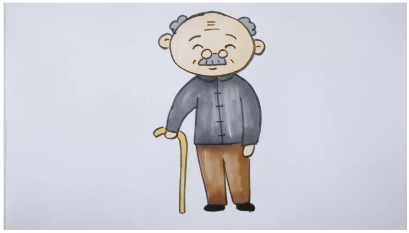 爷爷简笔画头像简单(含步骤图解)