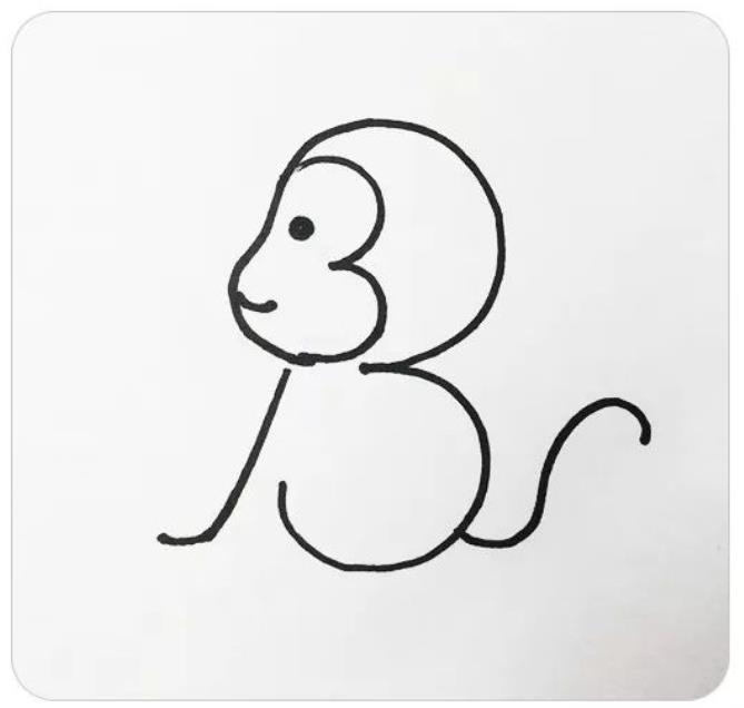 儿童画一只最简单的猴子可爱(含教程步骤)