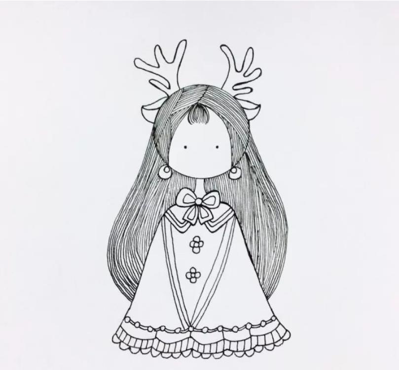 8一11岁简单画小女孩可爱 画小女孩可爱又漂亮