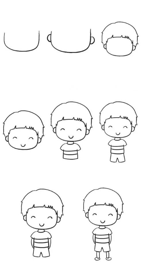 儿童简笔画画人物简单又好看又漂亮
