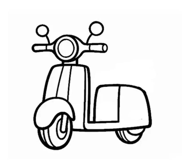 简笔画：电动车怎么画简单漂亮