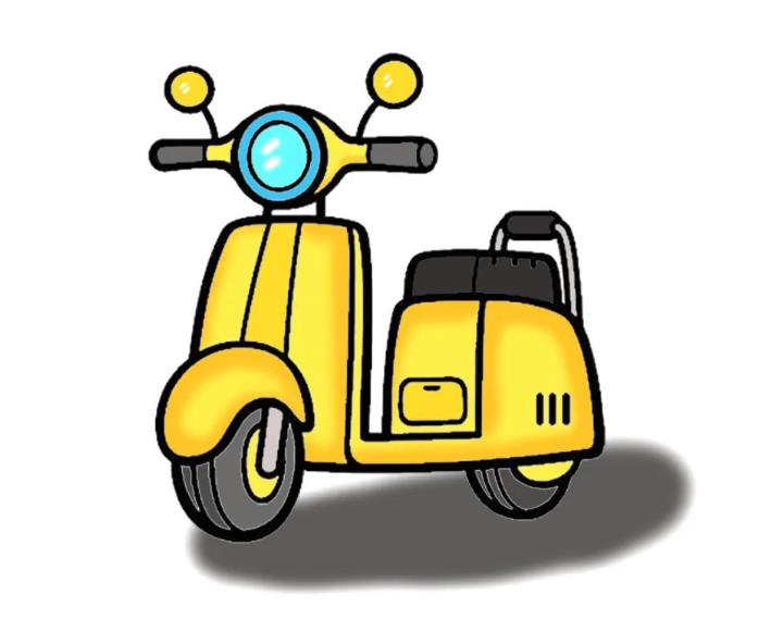 简笔画：电动车怎么画简单漂亮