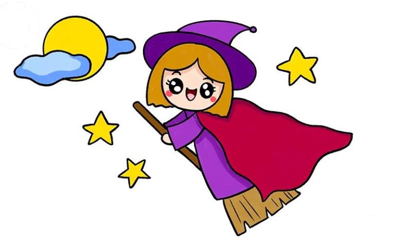 万圣节女巫简笔画怎么画(含教程步骤)
