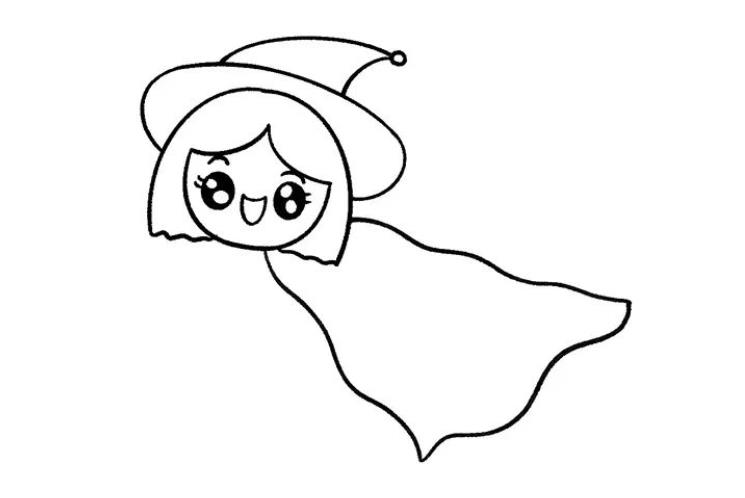 万圣节女巫简笔画怎么画(含教程步骤)