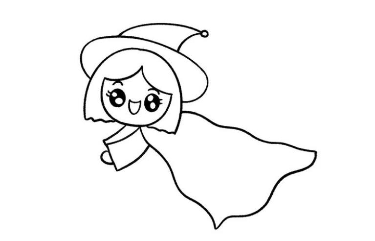 万圣节女巫简笔画怎么画(含教程步骤)