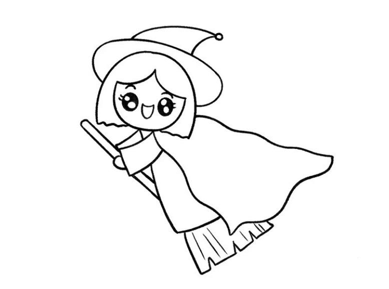 万圣节女巫简笔画怎么画(含教程步骤)