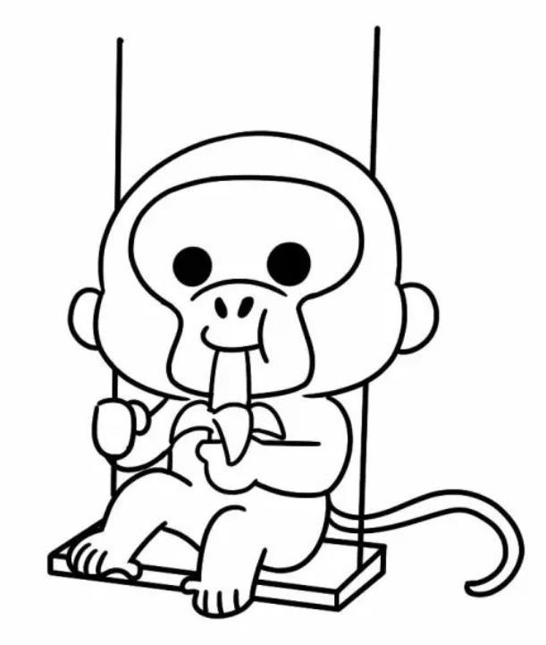小猴子怎么画最简单简笔画教程