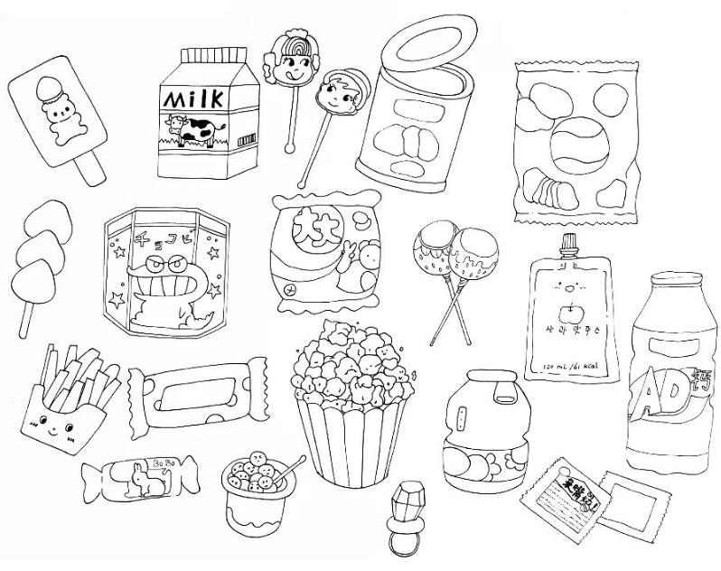 简单的零食怎么画 各种各样的零食怎么画