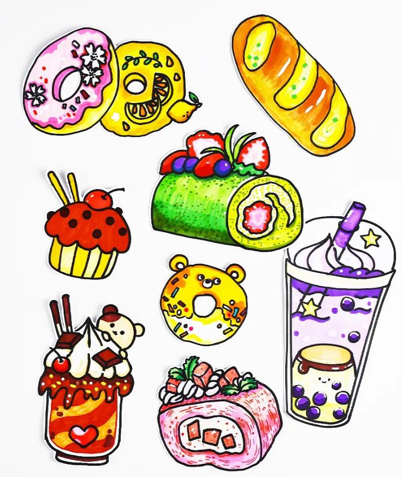 简单的零食怎么画 各种各样的零食怎么画