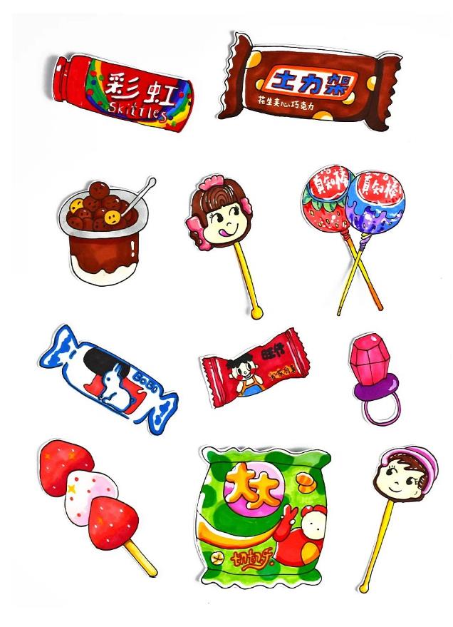 简单的零食怎么画 各种各样的零食怎么画