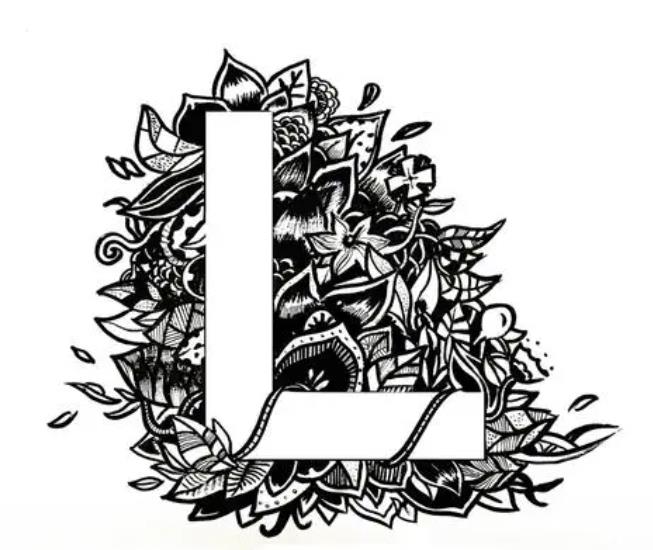 字母L的创意画怎么画好看又简单三年级