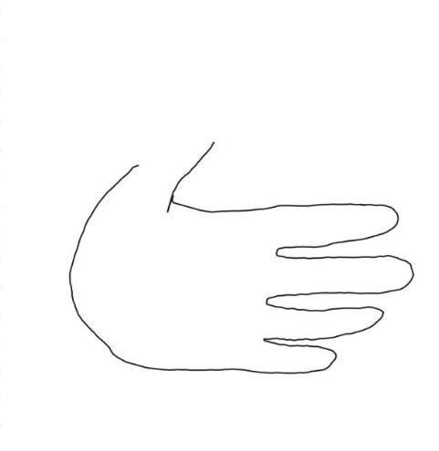 手掌可以画什么图案简笔画(天鹅)