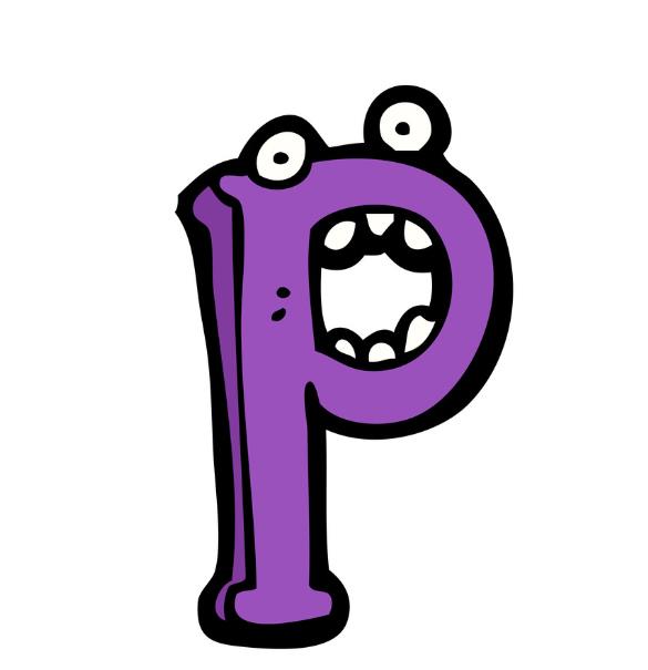 英文字母P的创意画怎么画好看又简单