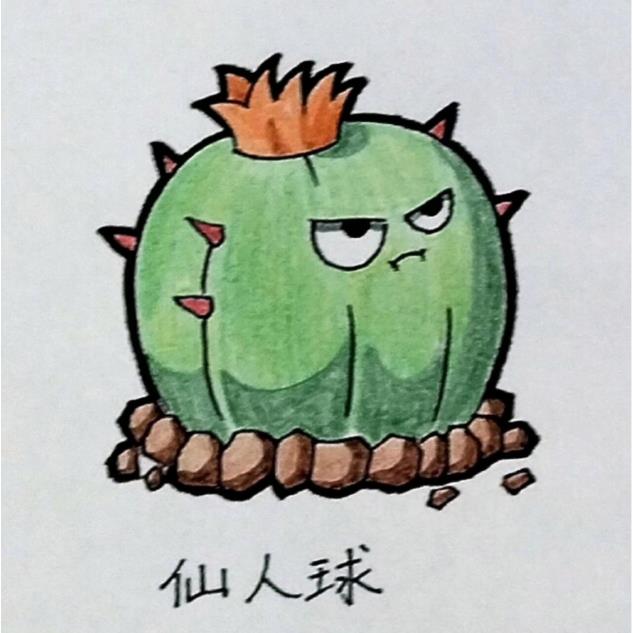 植物大战僵尸仙人掌简笔画图片大全