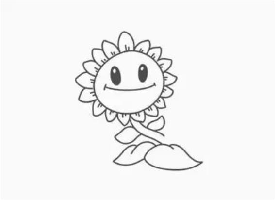 植物大战僵尸里的向日葵怎么画(含步骤教程)