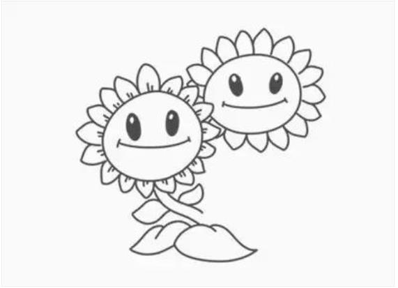 植物大战僵尸里的向日葵怎么画(含步骤教程)