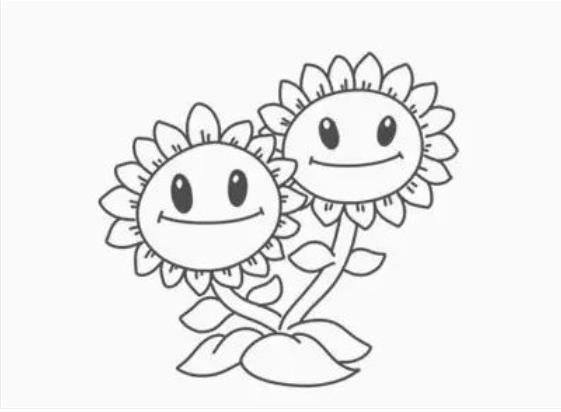 植物大战僵尸里的向日葵怎么画(含步骤教程)