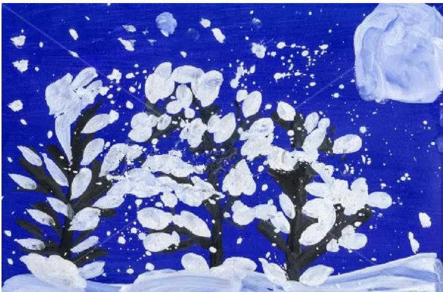 冬天雪花的画法怎么画好看又简单彩色