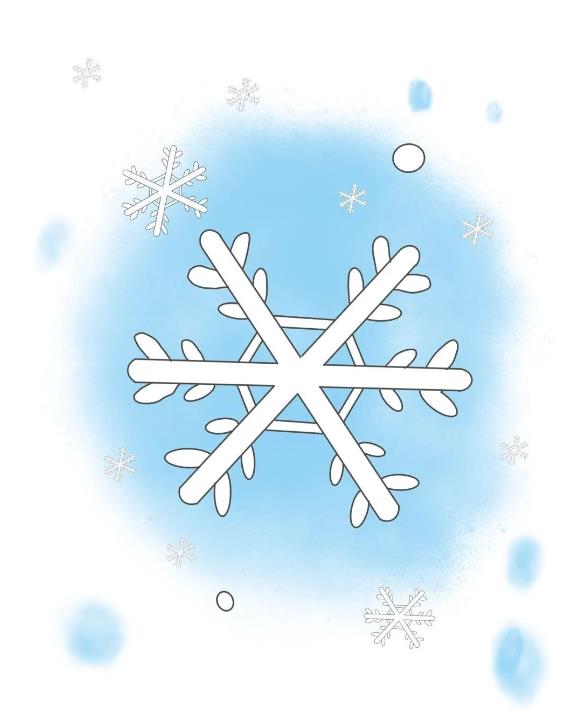 冬天雪花的画法怎么画好看又简单彩色